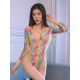 Rainbow Fishnet Teddy