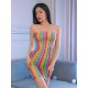 Rainbow Fishnet Bodystocking